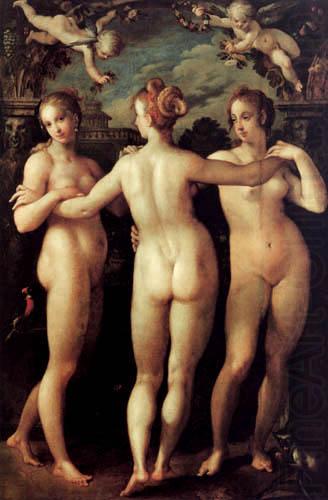 Hans von Aachen The Three Graces oil painting picture
